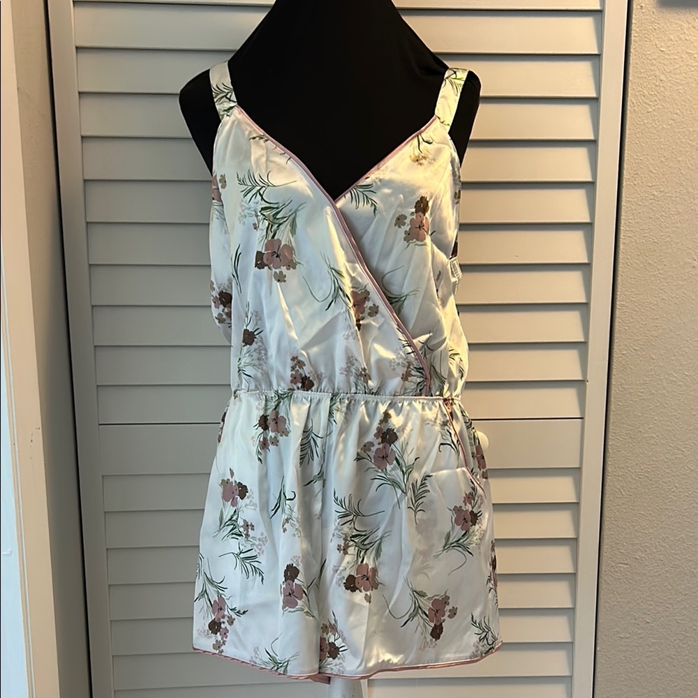 INC International Concepts Intimates Floral Satin Romper